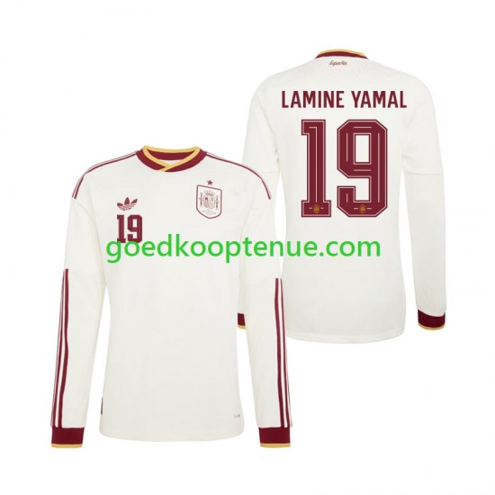 Uit Tenue van Spanje Lamine Yamal 19 Heren WK 2026 Lange Mouw
