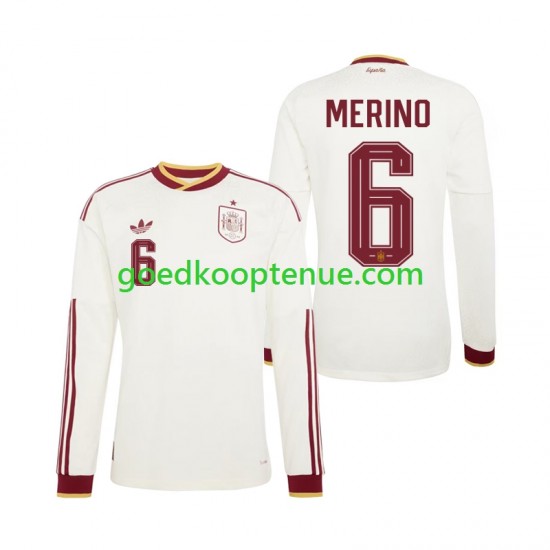 Uit Tenue van Spanje Mikel Merino 6 Heren WK 2026 Lange Mouw