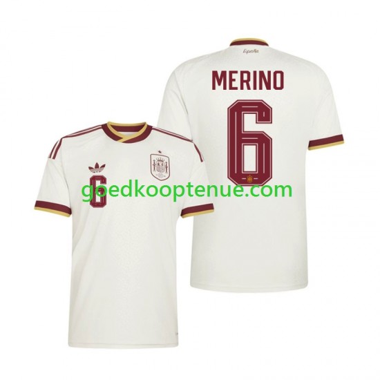 Uit Tenue van Spanje Mikel Merino 6 Heren WK 2026 Korte Mouw