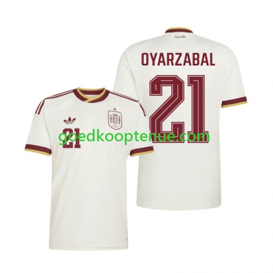 Uit Tenue van Spanje Mikel Oyarzabal 21 Heren WK 2026 Korte Mouw