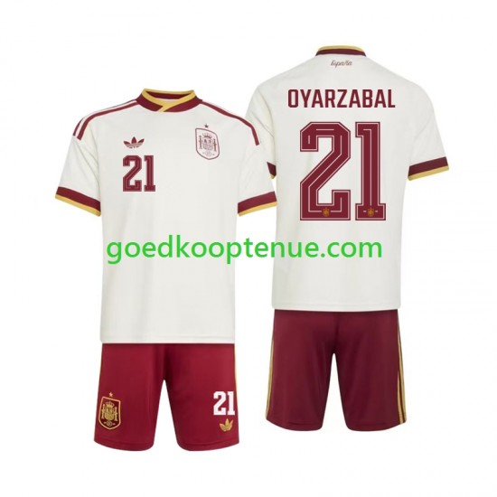 Uit Tenue van Spanje Mikel Oyarzabal 21 Kind 2-13 jaar WK 2026 Korte Mouw