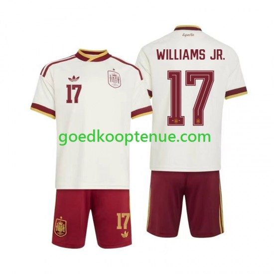 Uit Tenue van Spanje Nico Williams 17 Kind 2-13 jaar WK 2026 Korte Mouw