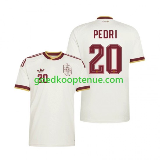 Uit Tenue van Spanje Pedri 20 Heren WK 2026 Korte Mouw