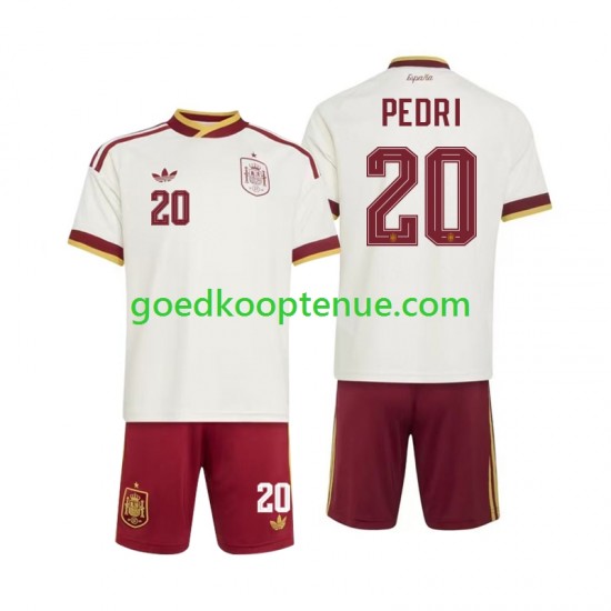 Uit Tenue van Spanje Pedri 20 Kind 2-13 jaar WK 2026 Korte Mouw