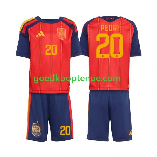 Thuis Tenue van Spanje Pedri 20 Kind 2-13 jaar WK 2026 Korte Mouw