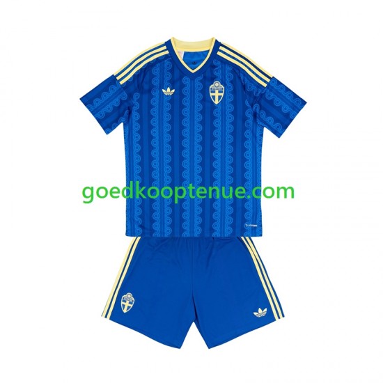 Uit Tenue van Zweden Kind 2-13 jaar WK 2026 Korte Mouw