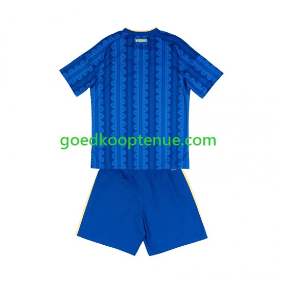 Uit Tenue van Zweden Kind 2-13 jaar WK 2026 Korte Mouw