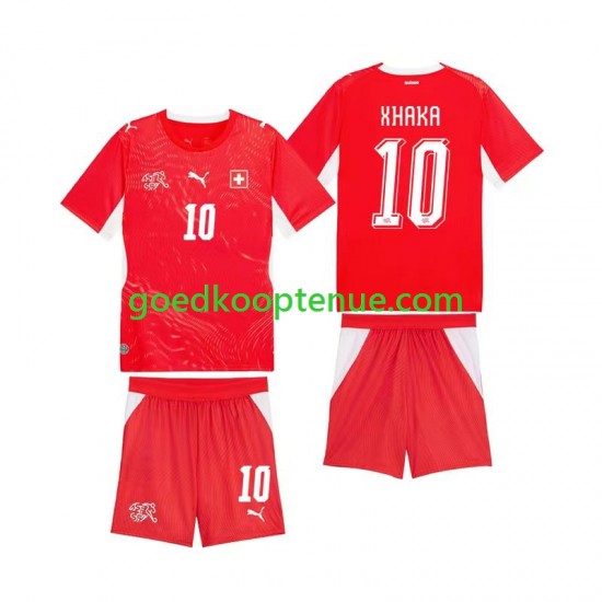 Thuis Tenue van Zwitserland Granit Xhaka 10 Kind 2-13 jaar WK 2026 Korte Mouw