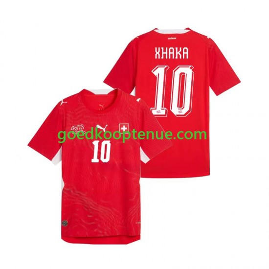 Thuis Tenue van Zwitserland Granit Xhaka 10 Heren WK 2026 Korte Mouw