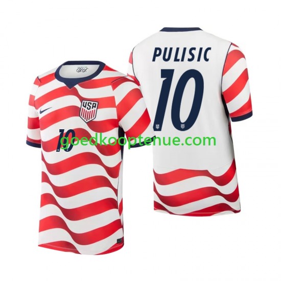 Thuis Tenue van USA Christian Pulisic 10 Heren WK 2026 Korte Mouw