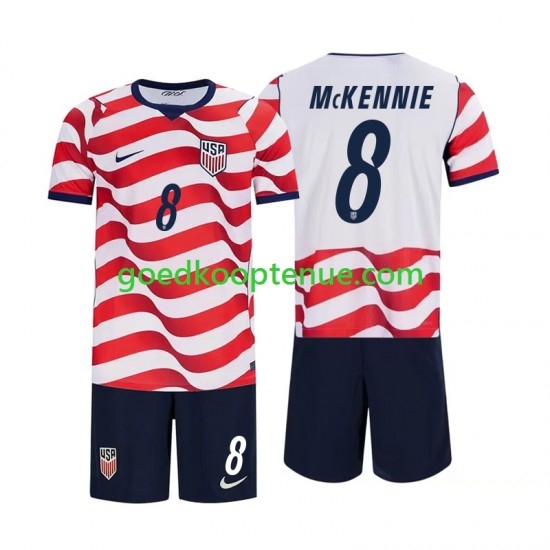 Thuis Tenue van USA Weston McKennie 8 Kind 2-13 jaar WK 2026 Korte Mouw