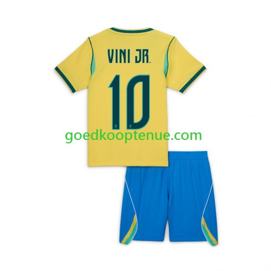 Thuis Tenue van Brazilië Vinicius Junior 10 Kind 2-13 jaar WK 2026 Korte Mouw