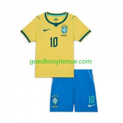 Thuis Tenue van Brazilië Vinicius Junior 10 Kind 2-13 jaar WK 2026 Korte Mouw