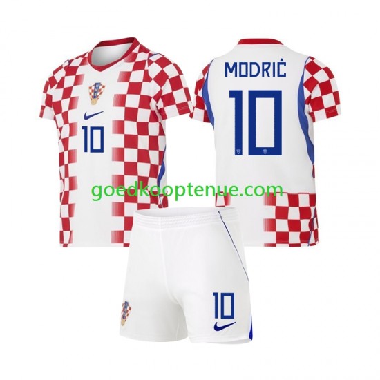 Thuis Tenue van Kroatië Luka Modric 10 Kind 2-13 jaar WK 2026 Korte Mouw
