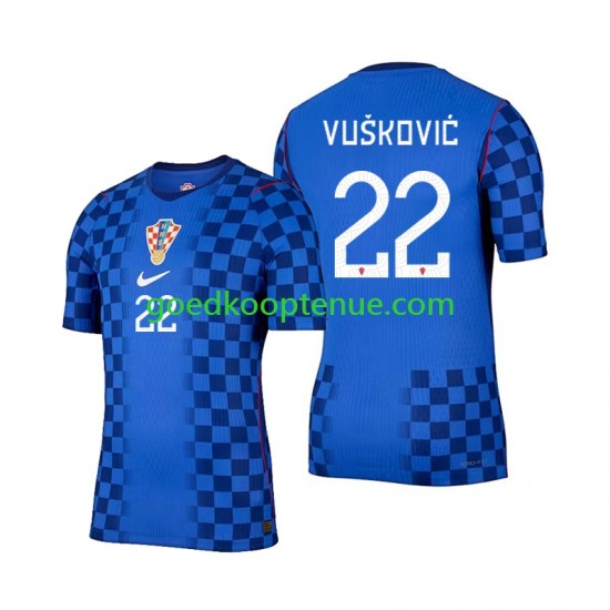 Uit Tenue van Kroatië Luka Vuskovic 22 Heren WK 2026 Korte Mouw
