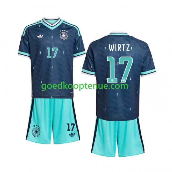 Uit Tenue van Duitsland Florian Wirtz 17 Kind 2-13 jaar WK 2026 Korte Mouw