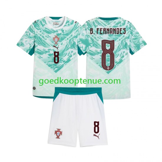 Uit Tenue van Portugal Bruno Fernandes 8 Kind 2-13 jaar 2026 2027 Korte Mouw