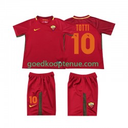 Thuis Retro Tenue van AS Roma Totti 10 2017-2018 Kind 2-13 jaar Korte Mouw