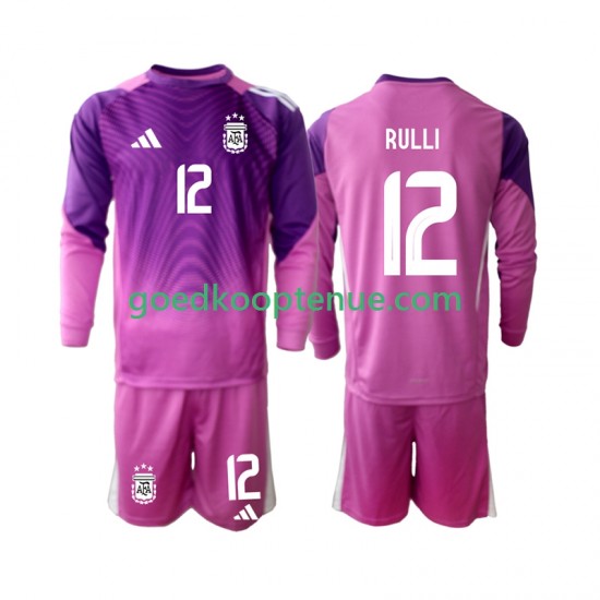 Thuis Tenue van Argentinië Keepersshirt Geronimo Rulli 12 Kind 2-13 jaar 2025 Lange Mouw Thuis Tenue van Argentinië Keepersshirt Geronimo Rulli 12 Kind 2-13 jaar 2025 Lange Mouw