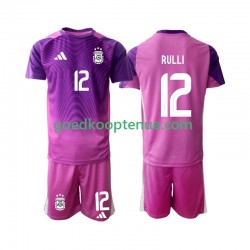 Thuis Tenue van Argentinië Keepersshirt Geronimo Rulli 12 Kind 2-13 jaar 2025 Korte Mouw