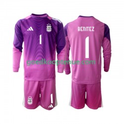 Thuis Tenue van Argentinië Keepersshirt Walter Daniel Benitez 1 Kind 2-13 jaar 2025 Lange Mouw