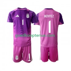 Thuis Tenue van Argentinië Keepersshirt Walter Daniel Benitez 1 Kind 2-13 jaar 2025 Korte Mouw