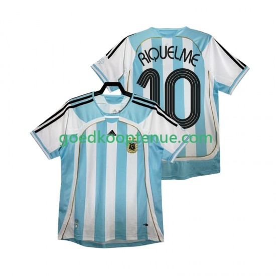 Thuis Retro Tenue van Argentinië RIQUELME 10 Heren 2006 Korte Mouw Thuis Retro Tenue van Argentinië RIQUELME 10 Heren 2006 Korte Mouw