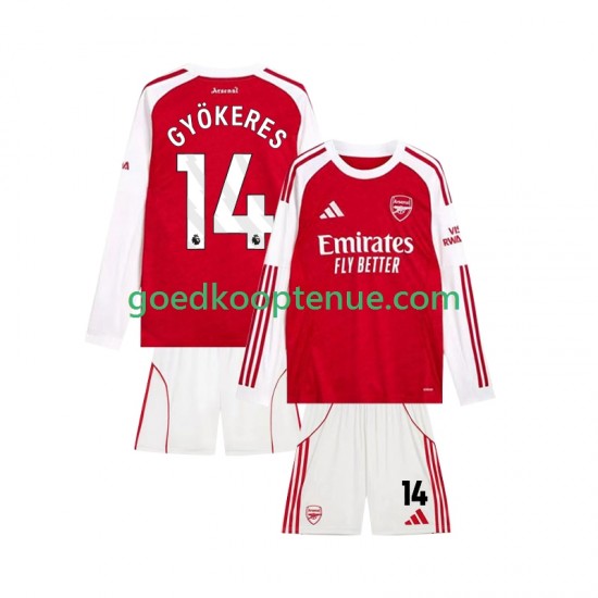 Thuis Tenue van Arsenal Viktor Gyokeres 14 Kind 2-13 jaar 2025-26 Lange Mouw Thuis Tenue van Arsenal Viktor Gyokeres 14 Kind 2-13 jaar 2025-26 Lange Mouw
