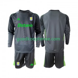 Thuis Tenue van Aston Villa Keepersshirt Kind 2-13 jaar 2025-26 Lange Mouw