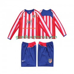 Thuis Retro Tenue van Atlético Madrid 2005 Kind 2-13 jaar 2004 Lange Mouw