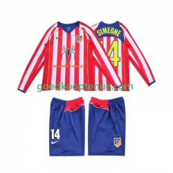 Thuis Retro Tenue van Atlético Madrid SIMEONE 14 2005 Kind 2-13 jaar 2004 Lange Mouw