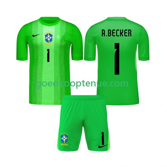 Thuis Tenue van Brazilië Keepersshirt Alisson Becker 1 Kind 2-13 jaar 2026 Korte Mouw Thuis Tenue van Brazilië Keepersshirt Alisson Becker 1 Kind 2-13 jaar 2026 Korte Mouw
