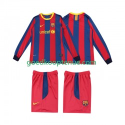 Thuis Retro Tenue van FC Barcelona Kind 2-13 jaar 2011 2010 Lange Mouw
