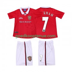 Thuis Retro Tenue van Manchester United BECKHAM 7 2000 Kind 2-13 jaar 1999 Korte Mouw