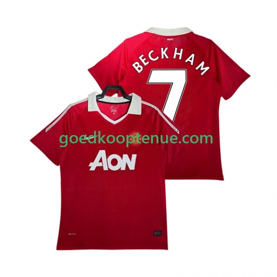 Thuis Retro Tenue van Manchester United BECKHAM 7 Heren 2011 2010 Korte Mouw Thuis Retro Tenue van Manchester United BECKHAM 7 Heren 2011 2010 Korte Mouw