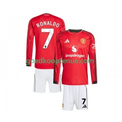 Thuis Tenue van Manchester United Cristiano Ronaldo 7 Kind 2-13 jaar 2025-26 Lange Mouw