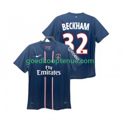 Thuis Retro Tenue van Paris Saint-Germain BECKHAM 32 2012 2013 Heren Korte Mouw