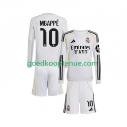 Thuis Tenue van Real Madrid Kylian Mbappe 10 Kind 2-13 jaar 2025-26 Lange Mouw
