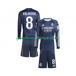Uit Tenue van Real Madrid Valverde 8 Kind 2-13 jaar 2025-26 Lange Mouw