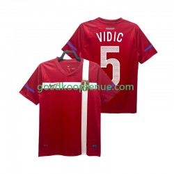 Thuis Retro Tenue van Servië VIDIC 5 Heren 2010 Korte Mouw