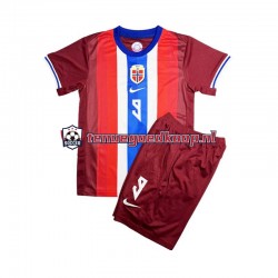 Thuis Tenue van Noorwegen Erling Haaland 9 Kind 2-13 jaar 2024 Korte Mouw Rood
