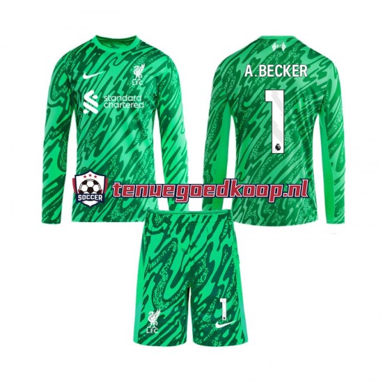 Uit Tenue van Liverpool Keepersshirt Alisson Becker 1 Kind 2-13 jaar 2024-25 Lange Mouw Uit Tenue van Liverpool Keepersshirt Alisson Becker 1 Kind 2-13 jaar 2024-25 Lange Mouw